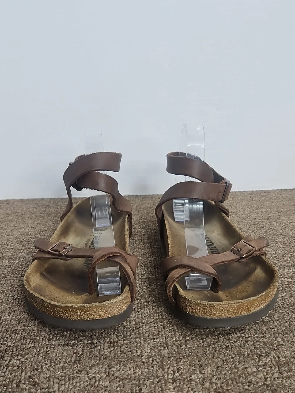 Birkenstock Yara Brown Leather Wrap Sandals SZ 39 / 7 Womens